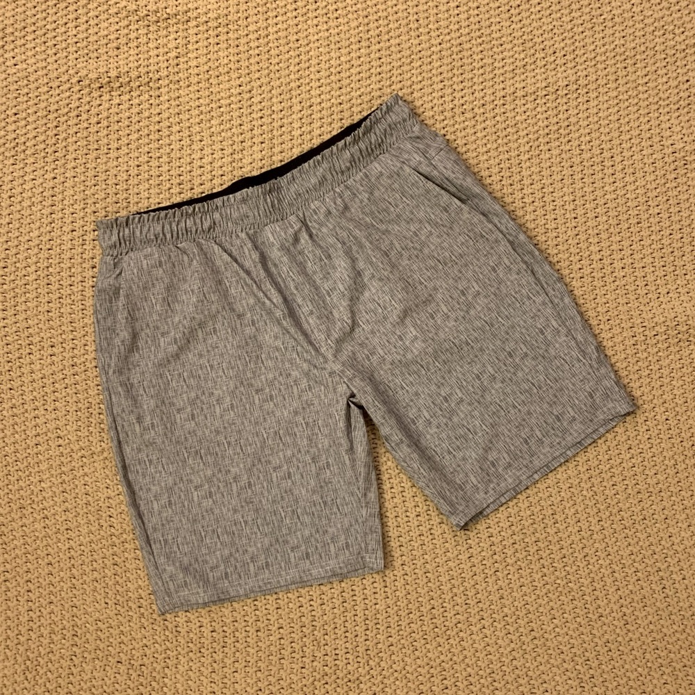Men’s Grey Nylon Workout Shorts